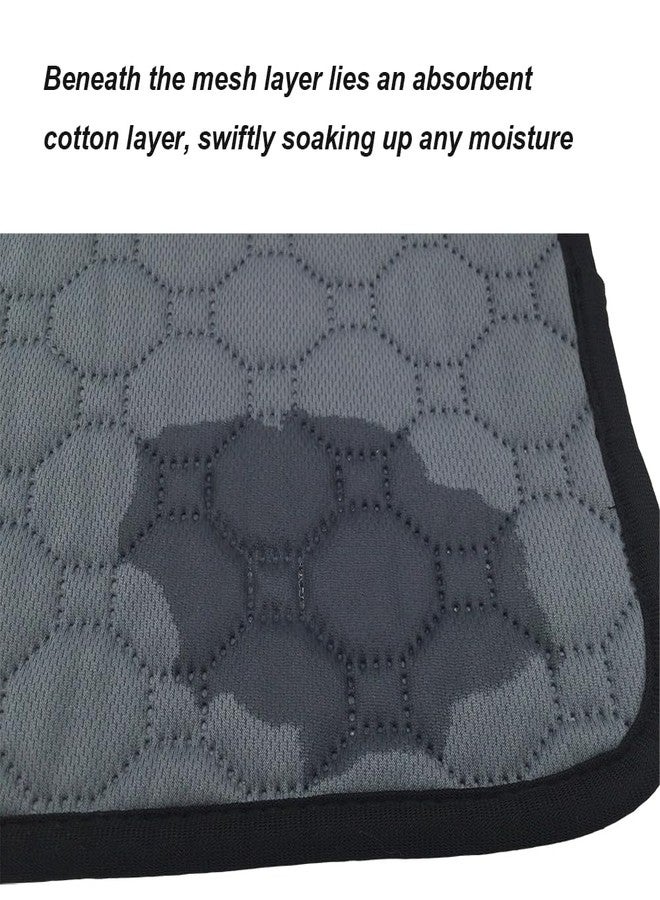 Shelltech Shelletech 2 Pack Guinea Pig Cage Liners, Washable Guinea Pig Pee Pads Reusable Absorbent Bedding Non Slip Pads for Small Animals Hamsters Chinchillas Rats (13.3 ""× 18.8""), Dark Grey - Image 5